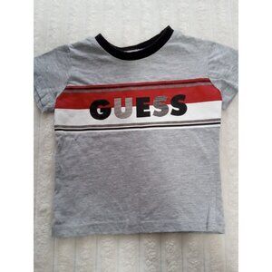 Baby Guess T-shirt Size 12 Months Short Sleeves Grey Red Black White